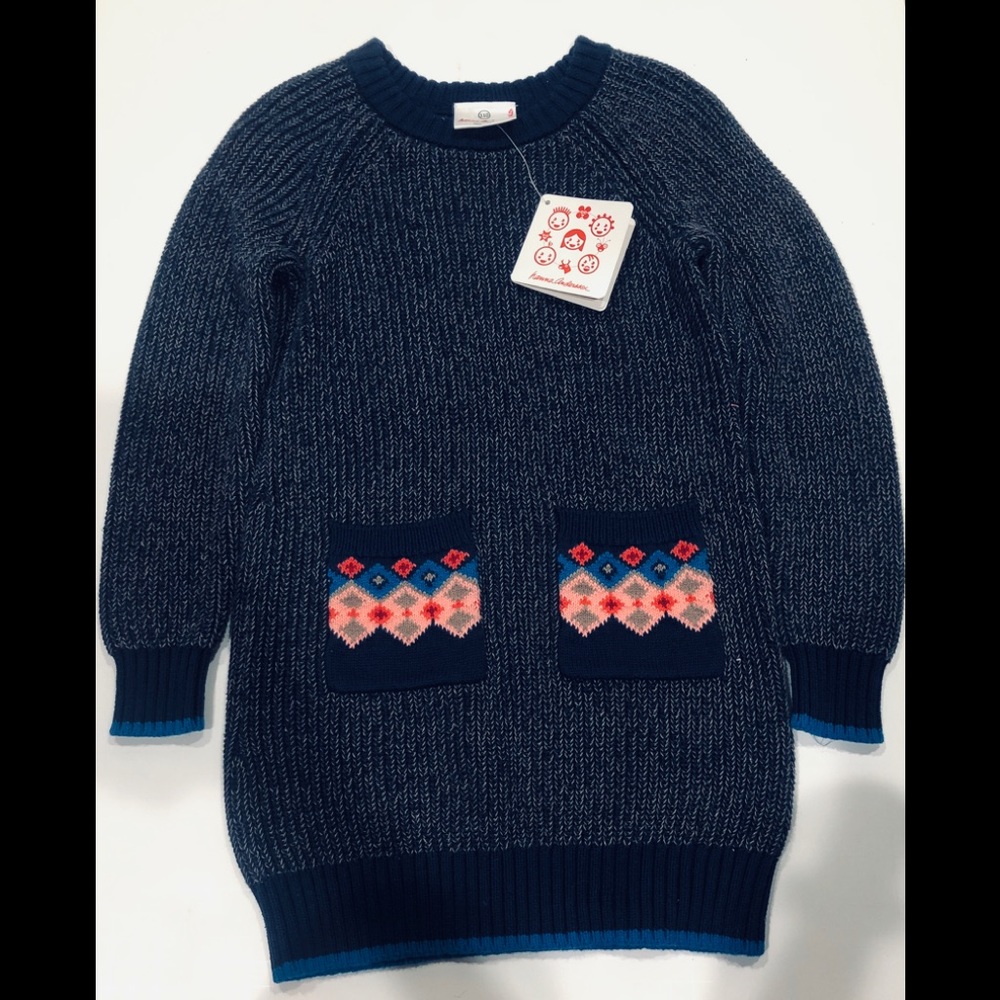 NWT Girls Hannah Andersson Sweater Dress Size 5